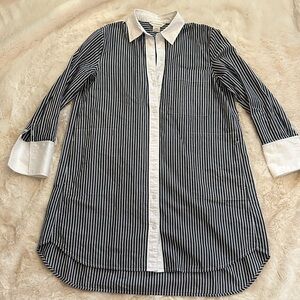 Club Monaco Button-Down T-Shirt Dress, M